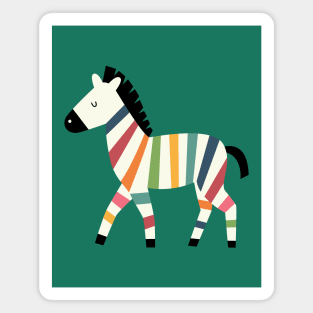 Rainbow Zebra Magnet